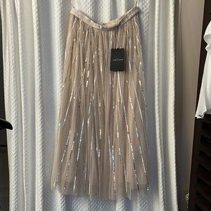 Needle & Thread sequin embellished midi skirt. US size 4